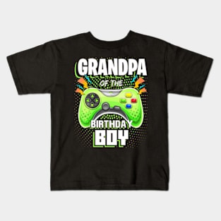 Grandpa of the Birthday Video Gamer Kids T-Shirt